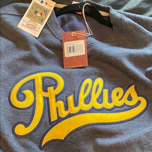 Mitchell & Ness Cooperstown Phillies Collection Blue Sweatshirt